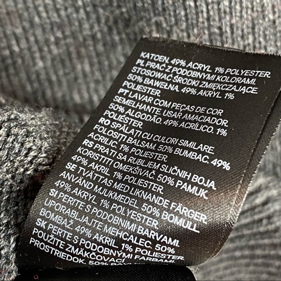 H&M Basic Collection Round Neck Braided Cotton Longsleeve Ribbed Sweater [Sz S] - Picture 9 of 11